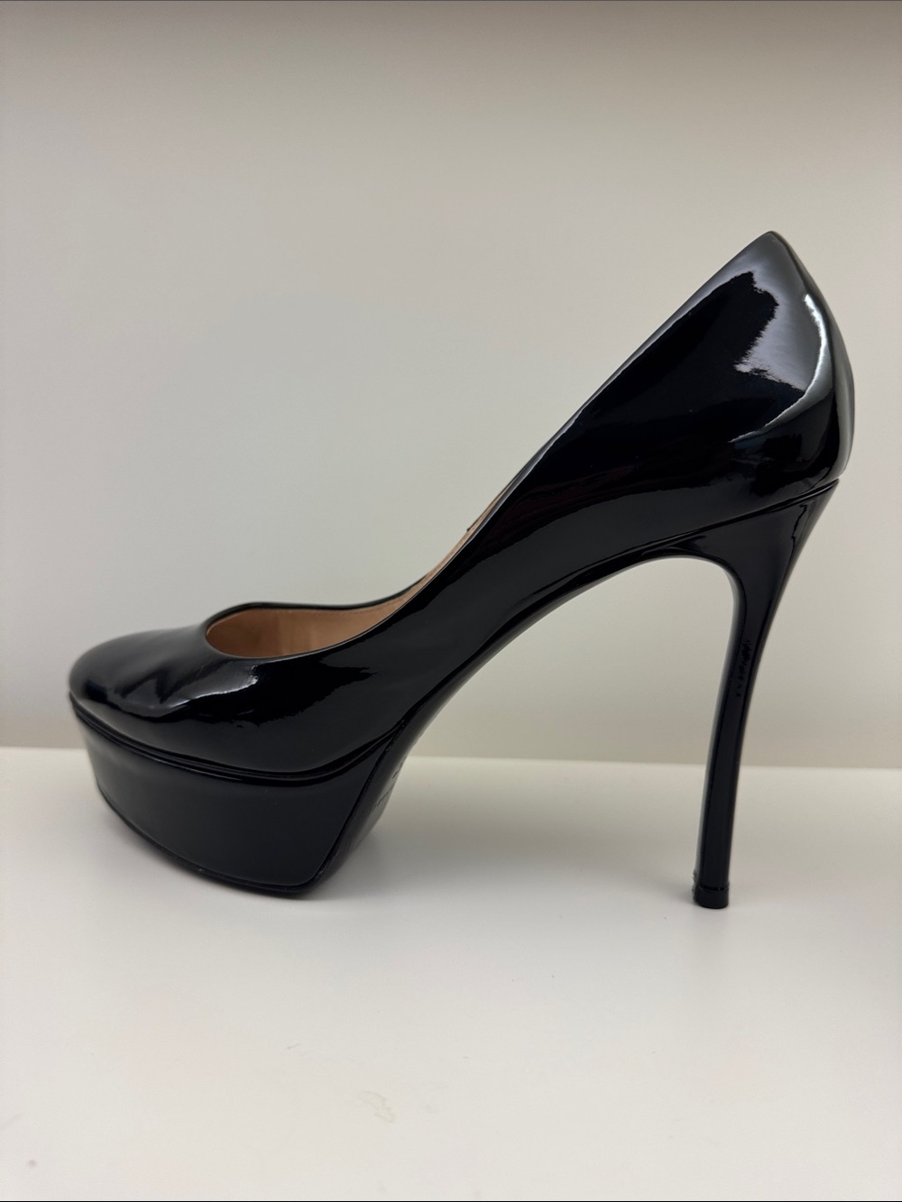 Casadei Black Patent Platform Stiletto Pump